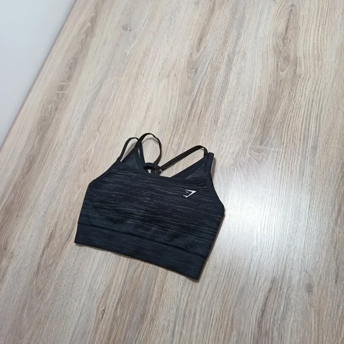 Brassière gymshark femme S gris foncé noir hauts - photo numéro 2