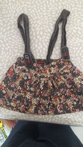 Jupe à bretelle/ robe salopette liberty Catimini 6 mois