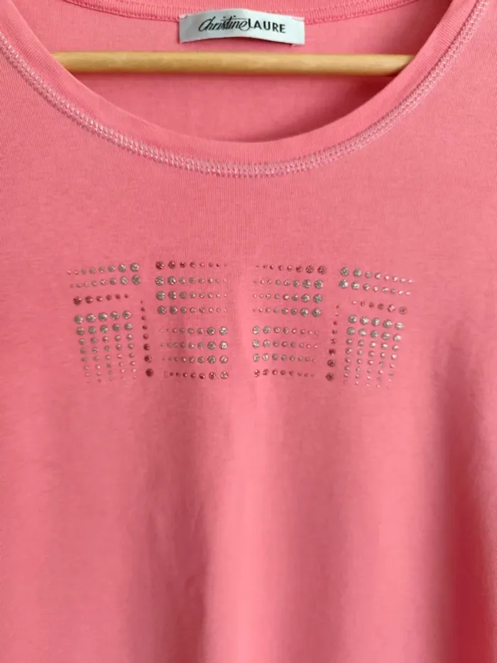 Tee shirt pailleté T 2 Christine Laure - photo numéro 6