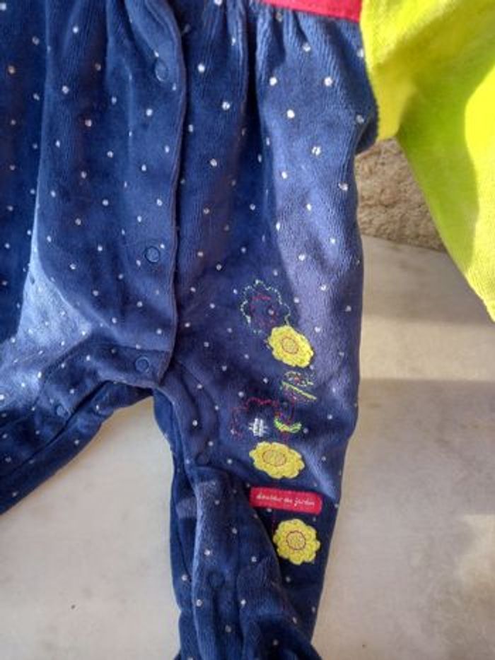 Pyjama fille velours premaman 1 mois - photo numéro 2