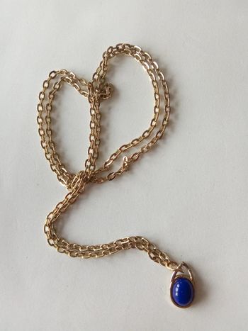Collier chic perle bleu