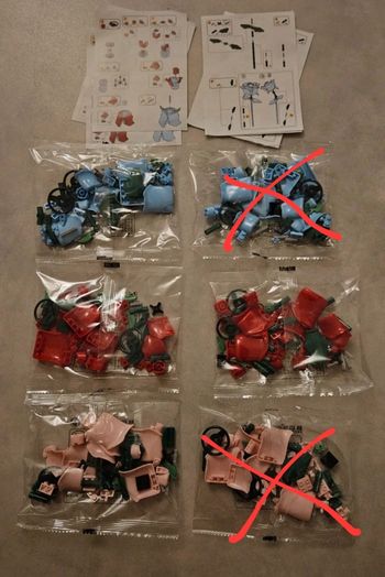 Lot de 4 roses en Lego