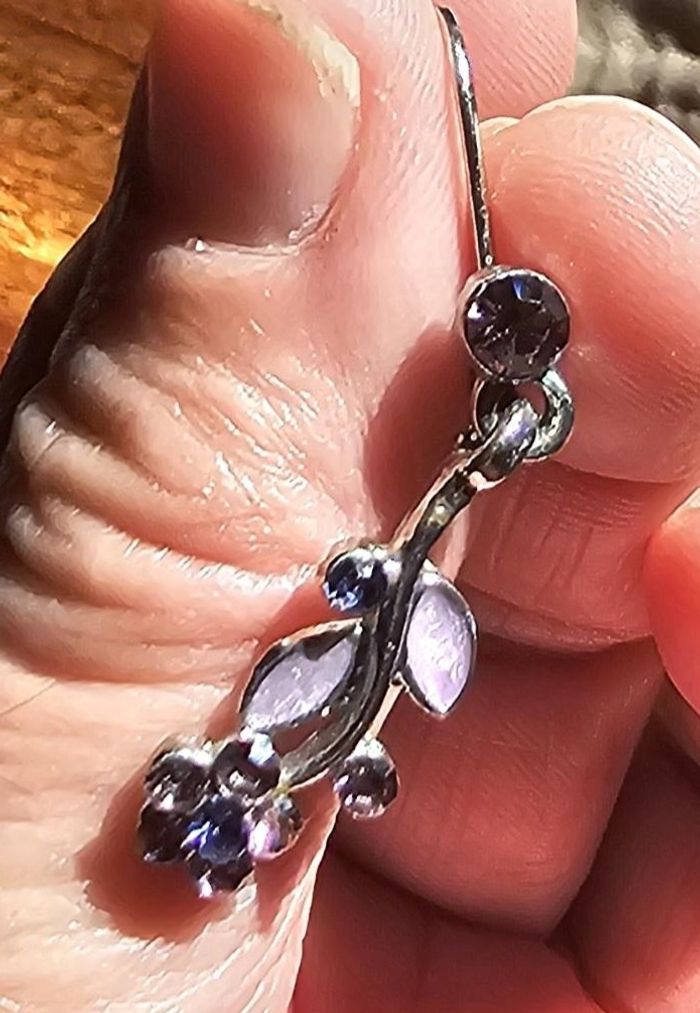 Boucles d’oreille fleur pierre de cristal rose Maty - photo numéro 5