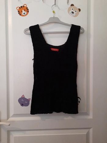 Debardeur noir en maille