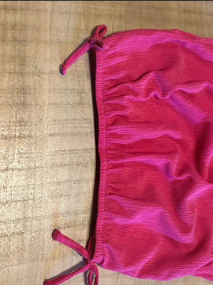 Ensemble fille 6 ans – Jupe fleurie + haut rose vif – été - photo numéro 3
