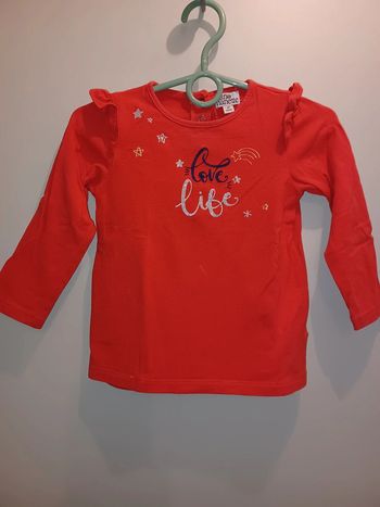 T-Shirt Nano et Nanette rouge 2 ans