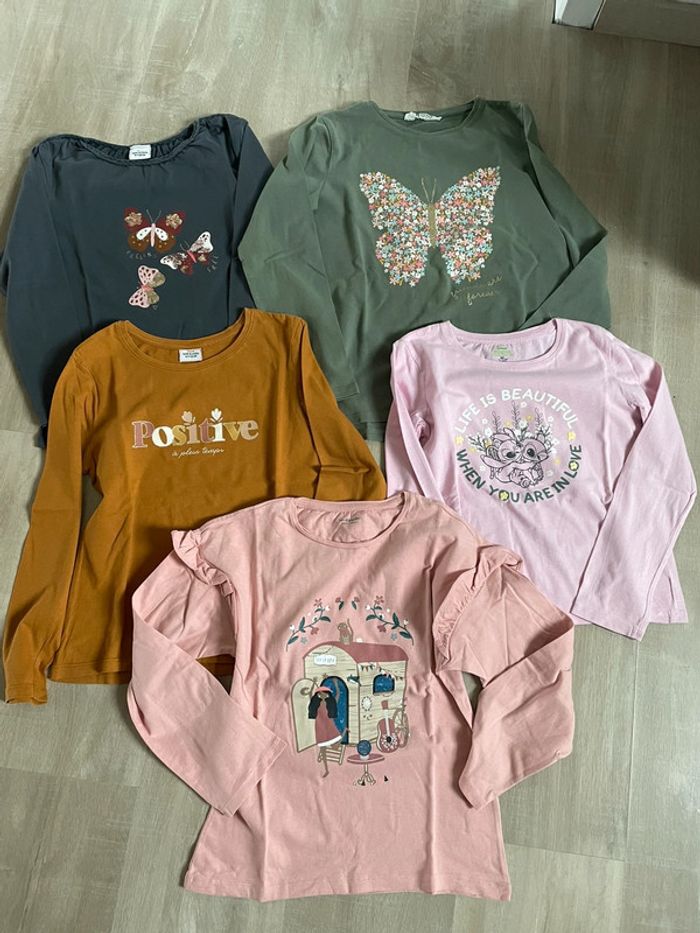 Lot de 9 t-shirts manches longues 8 ans - photo numéro 2