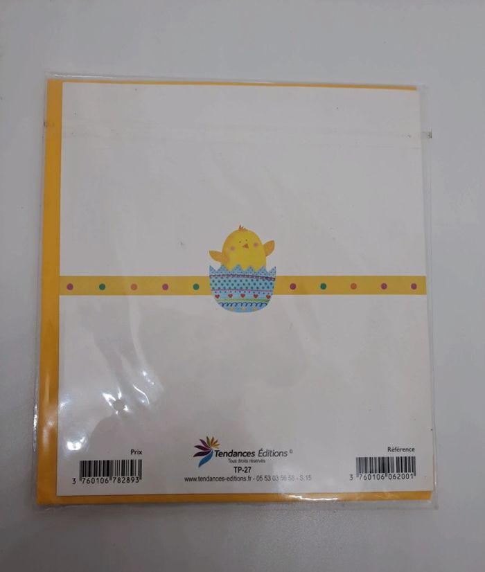 Carte postale 3D avec son enveloppe.
13,5x15cm.
NEUVE. Poussin paques - photo numéro 3