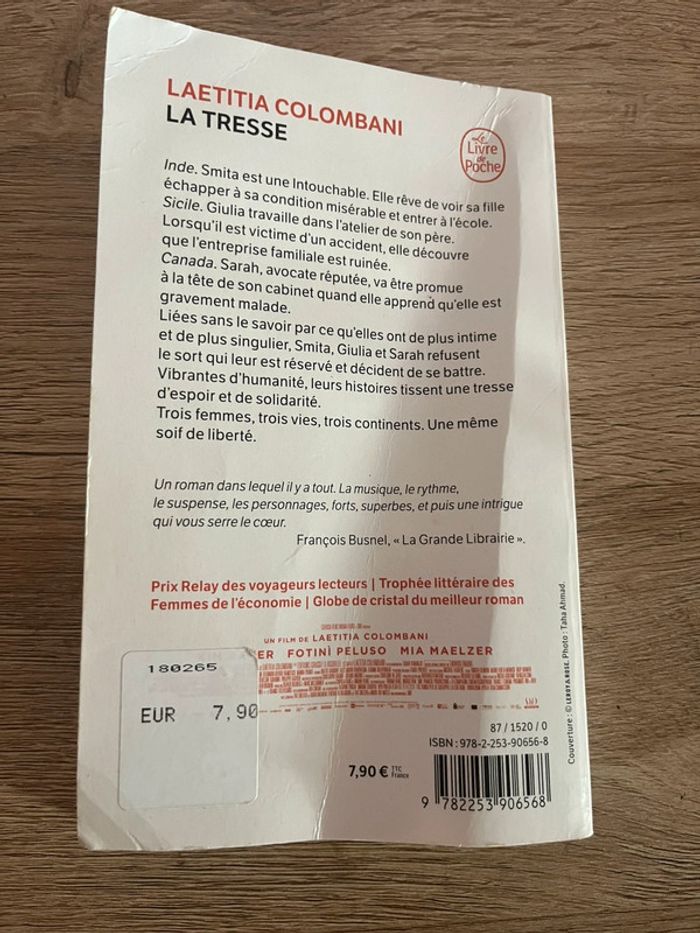 Livre la tresse Laetitia colombani - photo numéro 2
