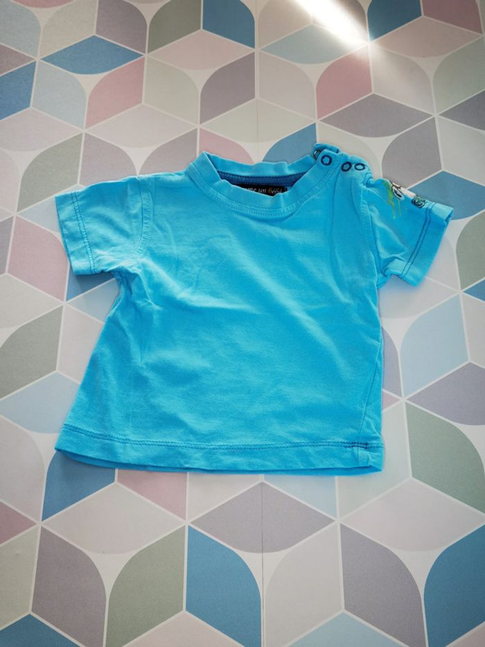 D3569 - lot de 3 tee-shirt garçon 6 mois - photo numéro 5