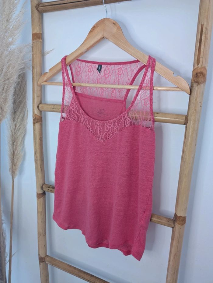 Débardeur rose dentelle Naf naf - photo numéro 2