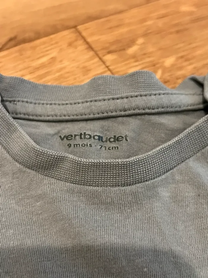 TEE shirt Verbaudet gris 9 mois - photo numéro 3