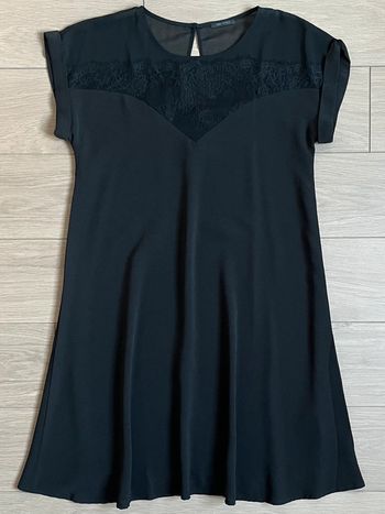 Robe en crêpe avec doublure et broderie Ikks T-34