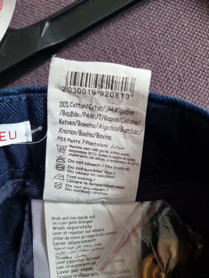 Pantalon camaïeu neuf chino bleu foncé 36 - photo numéro 7