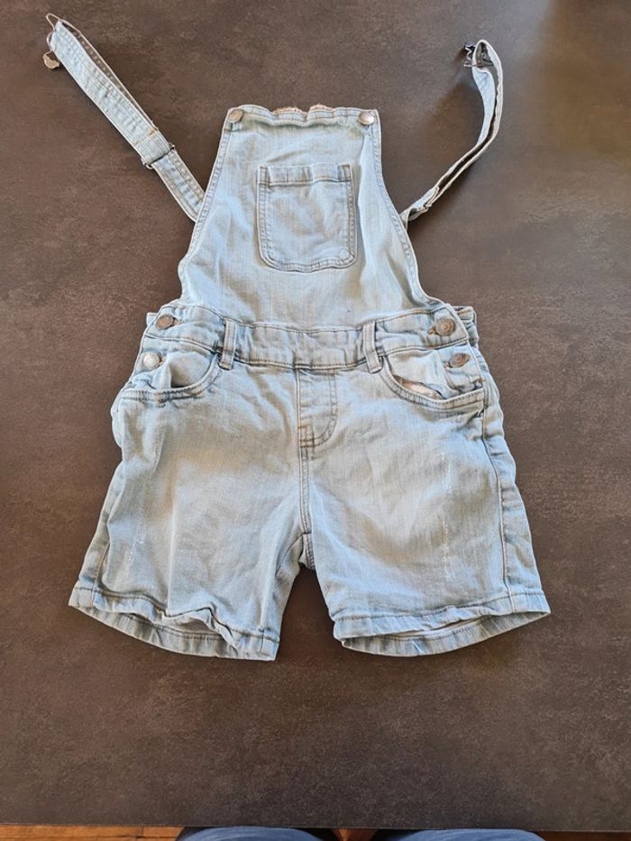Salopette short jean