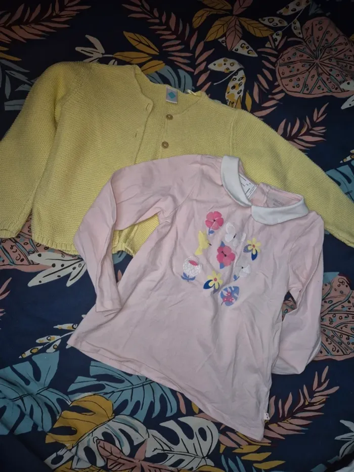 Tee shirt ml et gilet