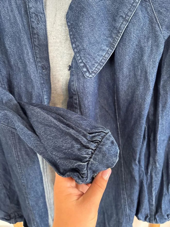 Robe courte en jean baby doll Zara taille XL - photo numéro 8