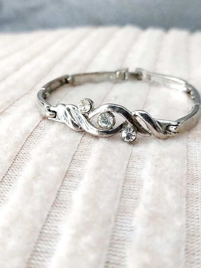 Magnifique bracelet couleur argenté vintage - photo numéro 2