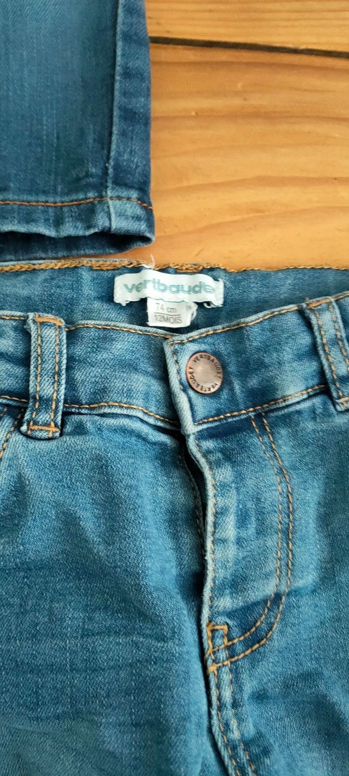 Un lot de 3 jeans taille 12 mois - photo numéro 2