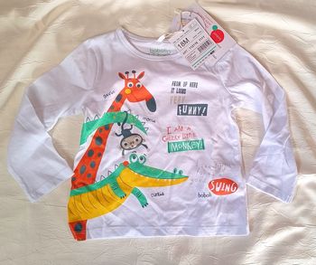 T-shirt neuf manches longues garçon 18 mois
