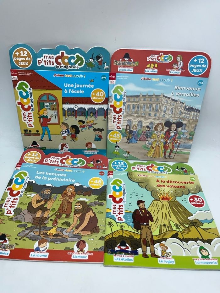Lot de 4 Livres d'activités Magazines Mes P'tits docs Nathan 5 ans et plus - photo numéro 1