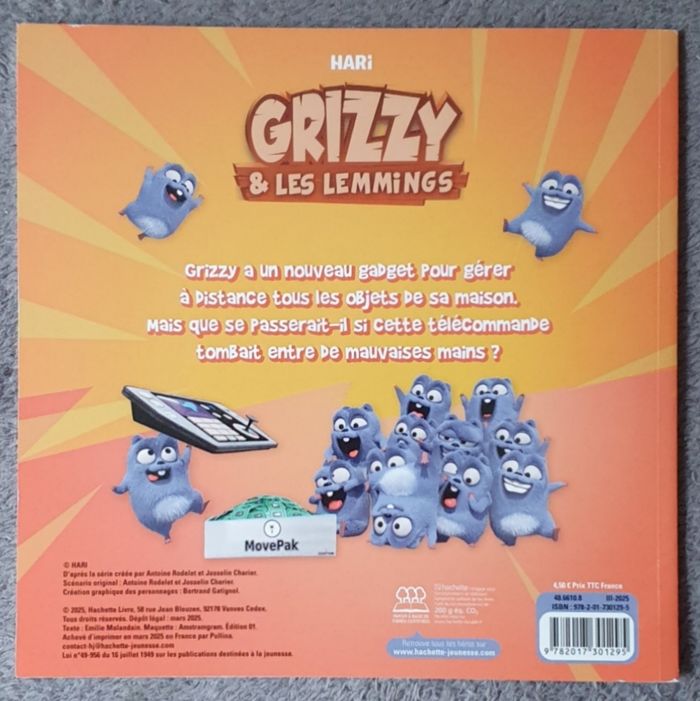 Livre pour enfants "Bagarre télécommandée!" - Grizzy & Les Lemmings (3-6 ans) / Hachette - photo numéro 2