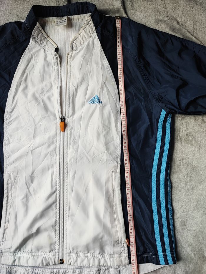 Veste de survêtement Adidas Mixte 40 blanc et bleu marine 2003 - photo numéro 6