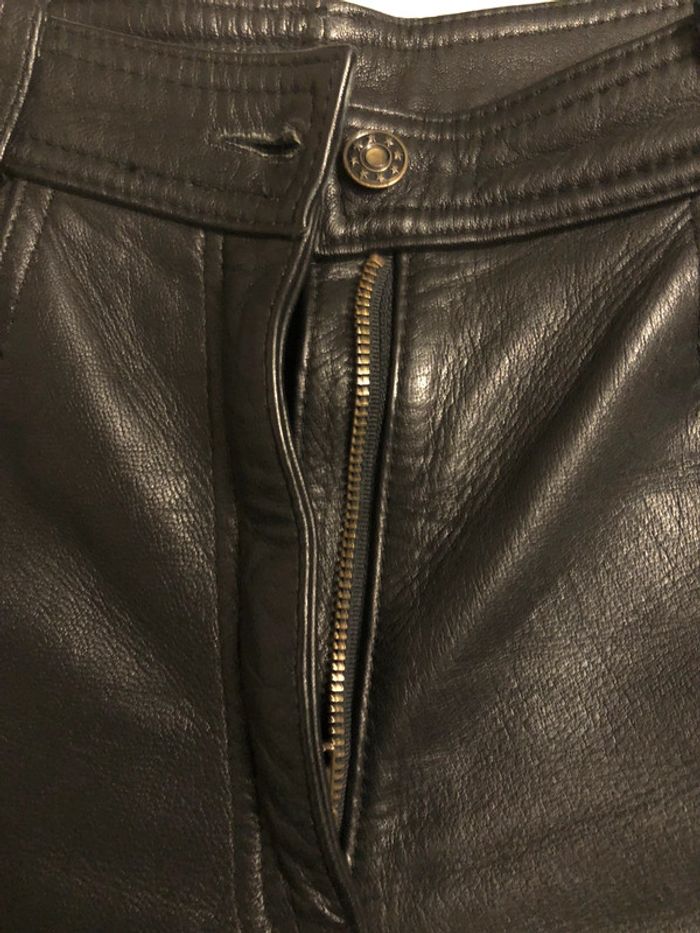 BB-Pantalon moto en cuir « mac adam » T36 porté 1h - photo numéro 5
