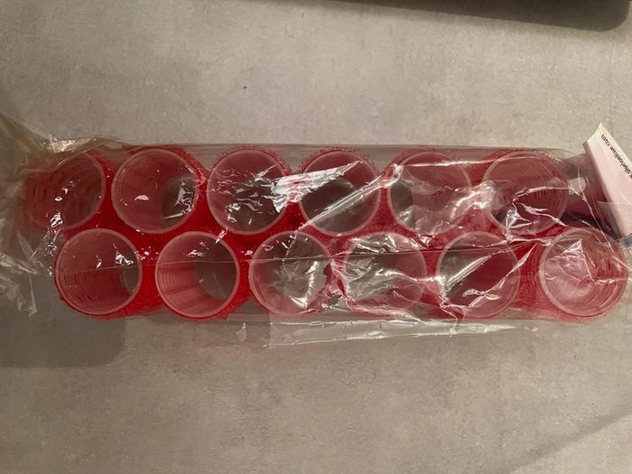 12 bigoudis rouge - photo numéro 2