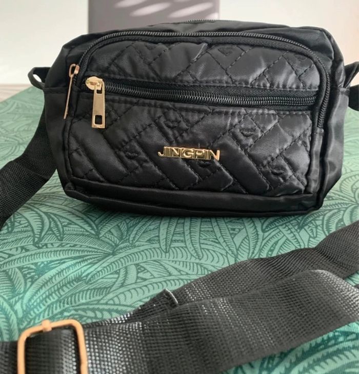 Sac noir à bandoulière réglable petit format - photo numéro 2