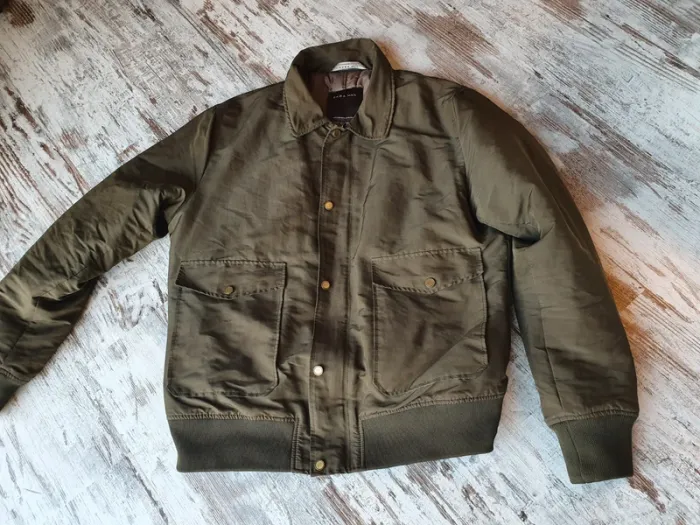 Veste Bombers Zara man kaki - photo numéro 2