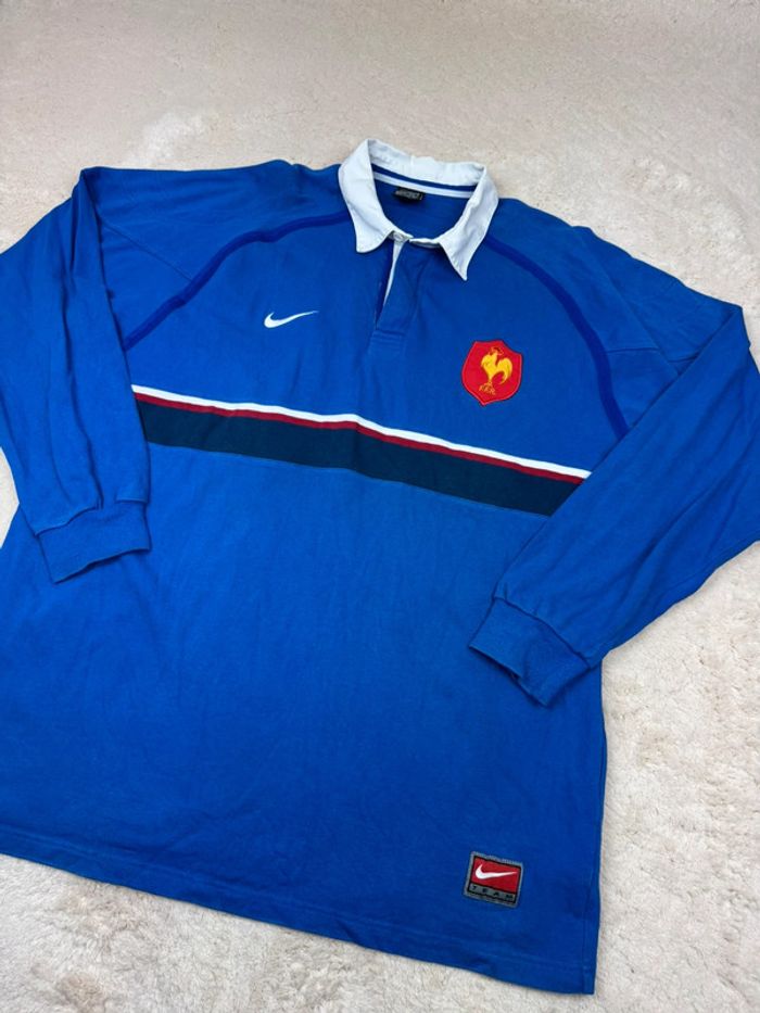 Maillot De Rugby Nike Vintage Équipe de France CDM 1999 Taille XXL - photo numéro 2