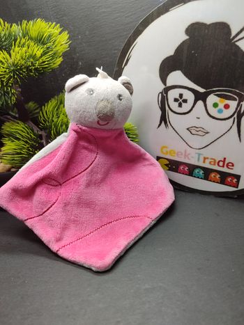 doudou plat koala rose gris sucre d'orge rouge Losange Spirale Ancien Ours Chat