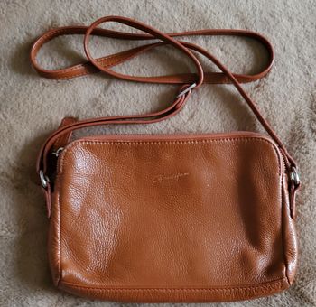 Sac cuir orange Gérard Hénon 