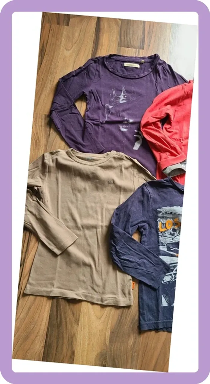 Lot de 4 t-shirts longs 8 ans - photo numéro 5