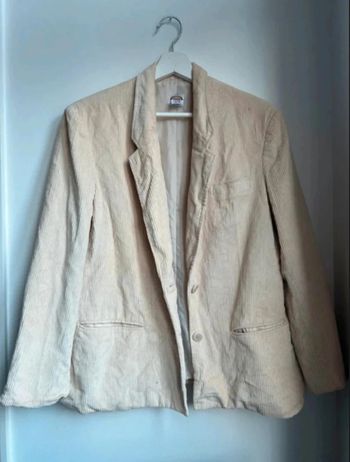 Blazer velours côtelé beige