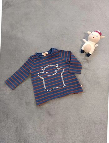 Tee shirt manches longues Du pareil au même 9 mois