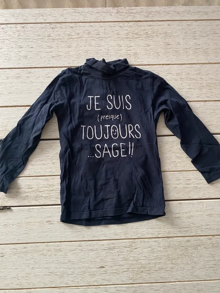 Ensemble polo col roulé + jogging 3/4 ans - photo numéro 3