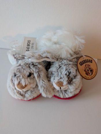 Chaussons Lapin 0-6 mois (taille 16-18)