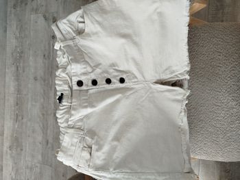 Short jean blanc 