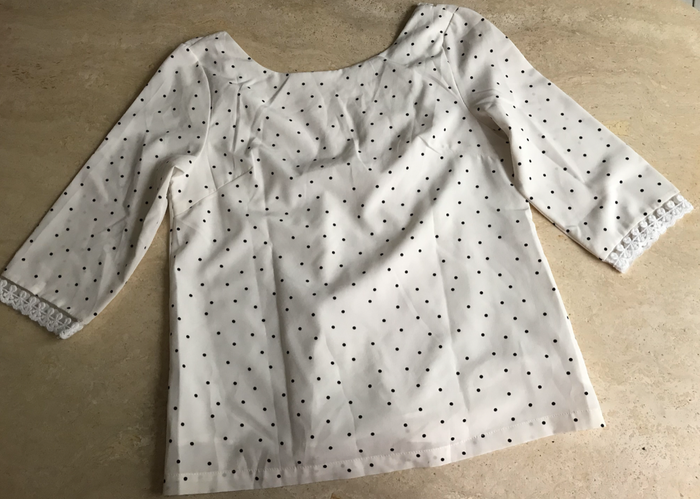 BLOUSE "NOEMIE & CO" BLANCHE A POIS - TAILLE : S - photo numéro 2