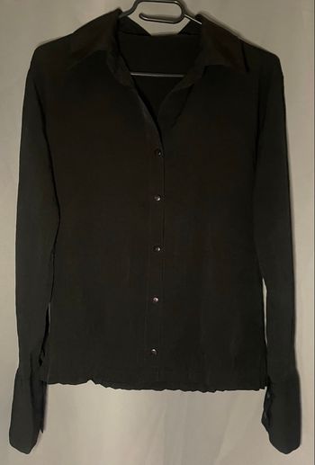 Chemisier noir manches longues