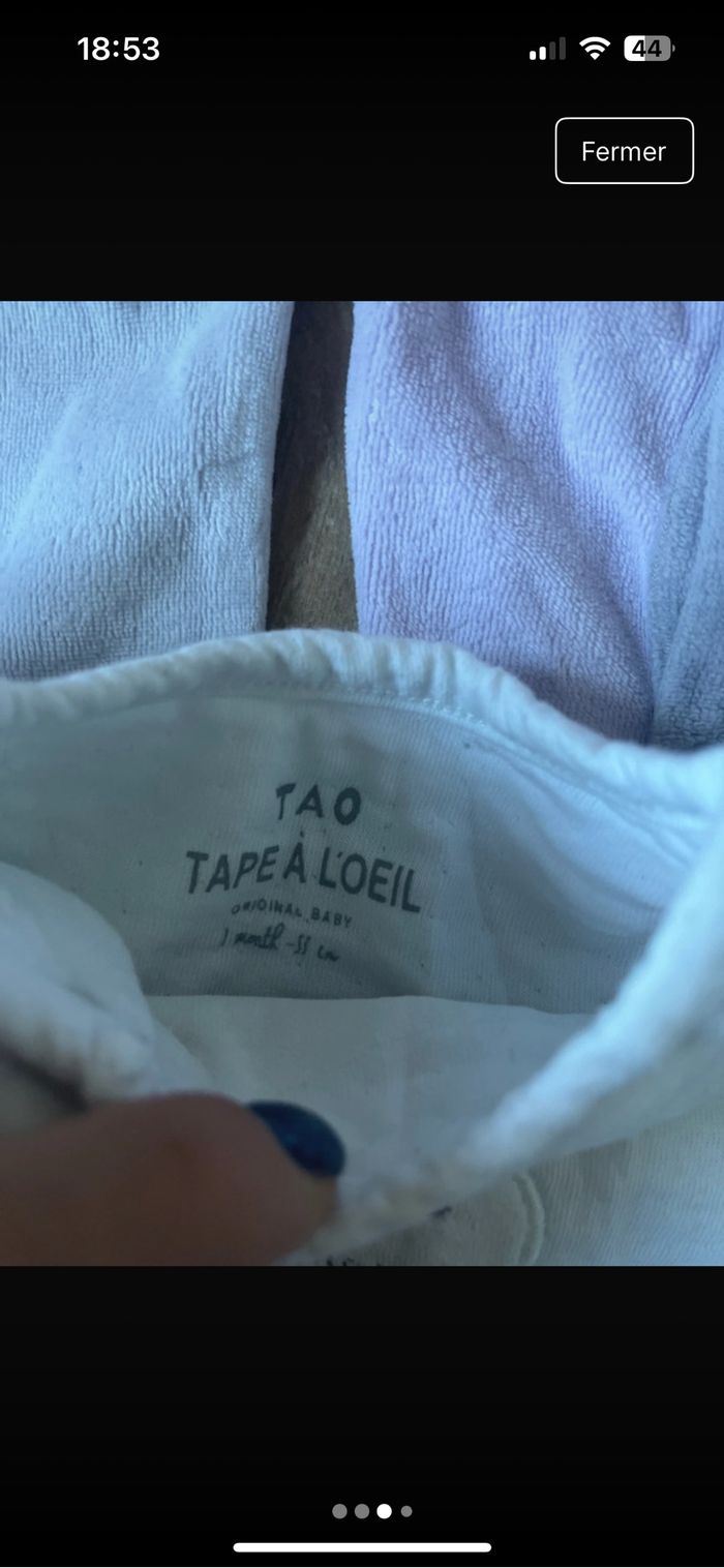 Lot 3 pyjamas velours 1mois - photo numéro 3
