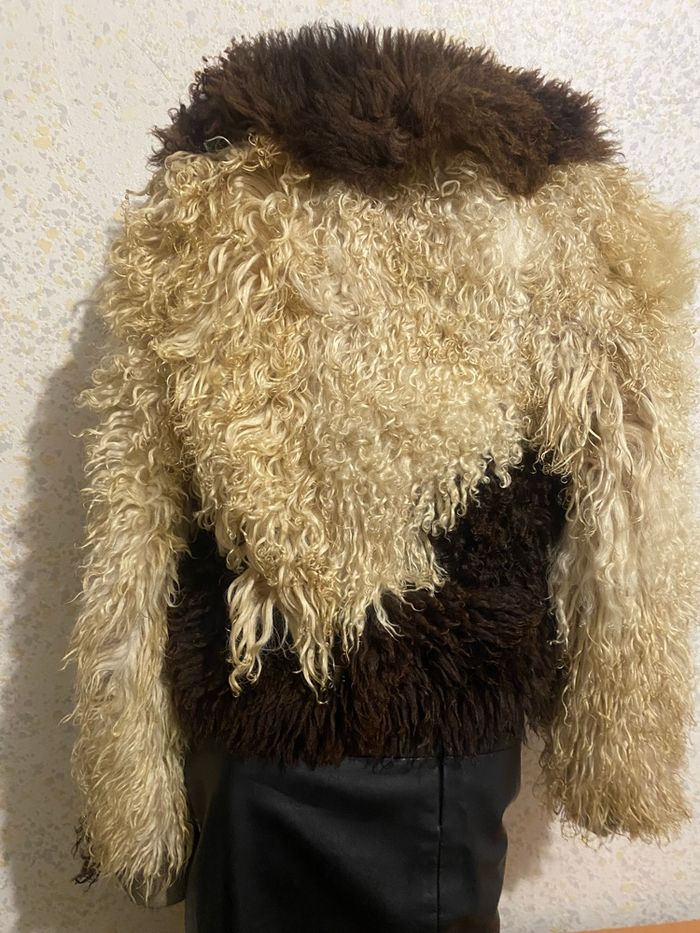 Veste vintage 70 afghan poil de mouton 34 - photo numéro 2