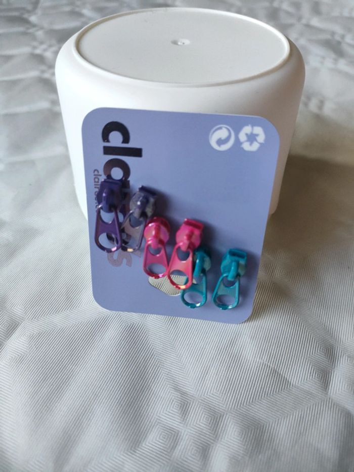 Boucles d'oreilles fermeture éclair neuve3 paires de boucles d'oreilles fermeture éclair neuves - photo numéro 2