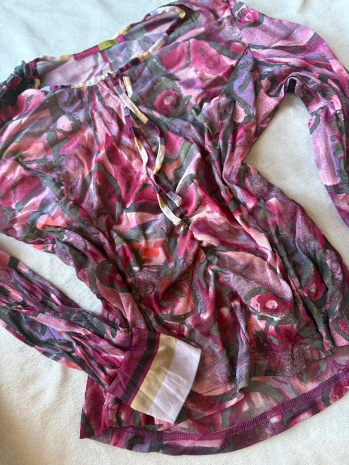 Haut mesh rose