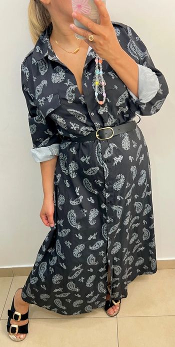 🌸Robe chemise longue imprimée pashmina Taille M