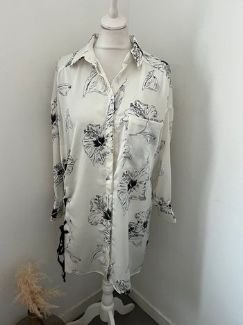 Robe chemise satinée Zara XS