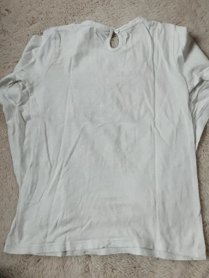 Tee shirt blanc à motif tape à l'oeil 10 ans - photo numéro 2