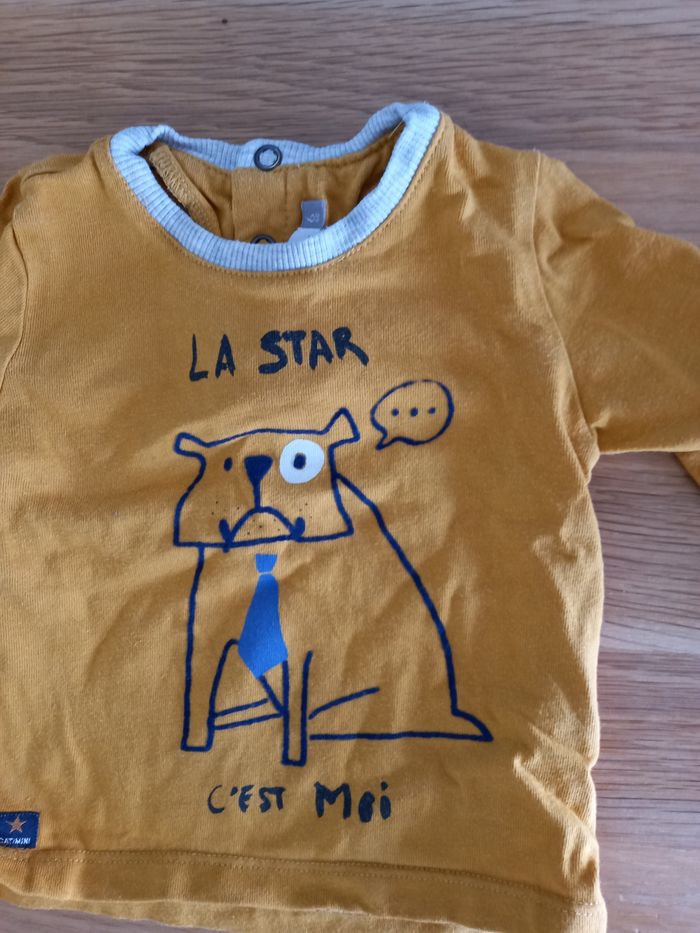 Lot de 2 Tee-shirt Catimini 6mois - photo numéro 3